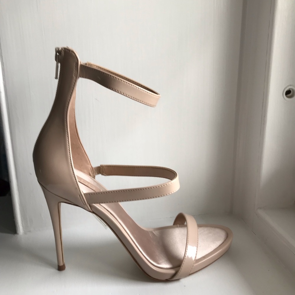 ALDO NUDE STRAPPY HEELS